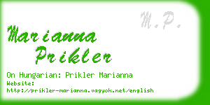 marianna prikler business card